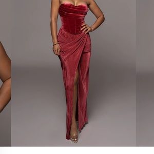 JLUXLABEL Red Skirt Set